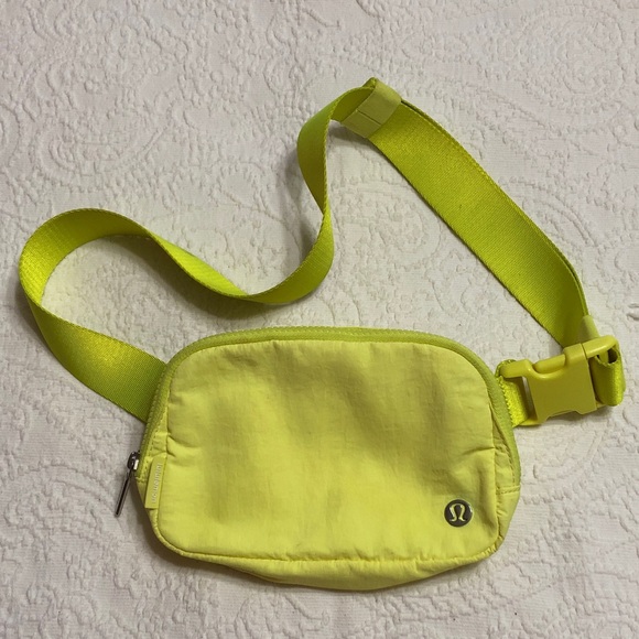 lululemon athletica Handbags - lululemon athletic bag neon yellow zip waist pouch (Fanny Pack)